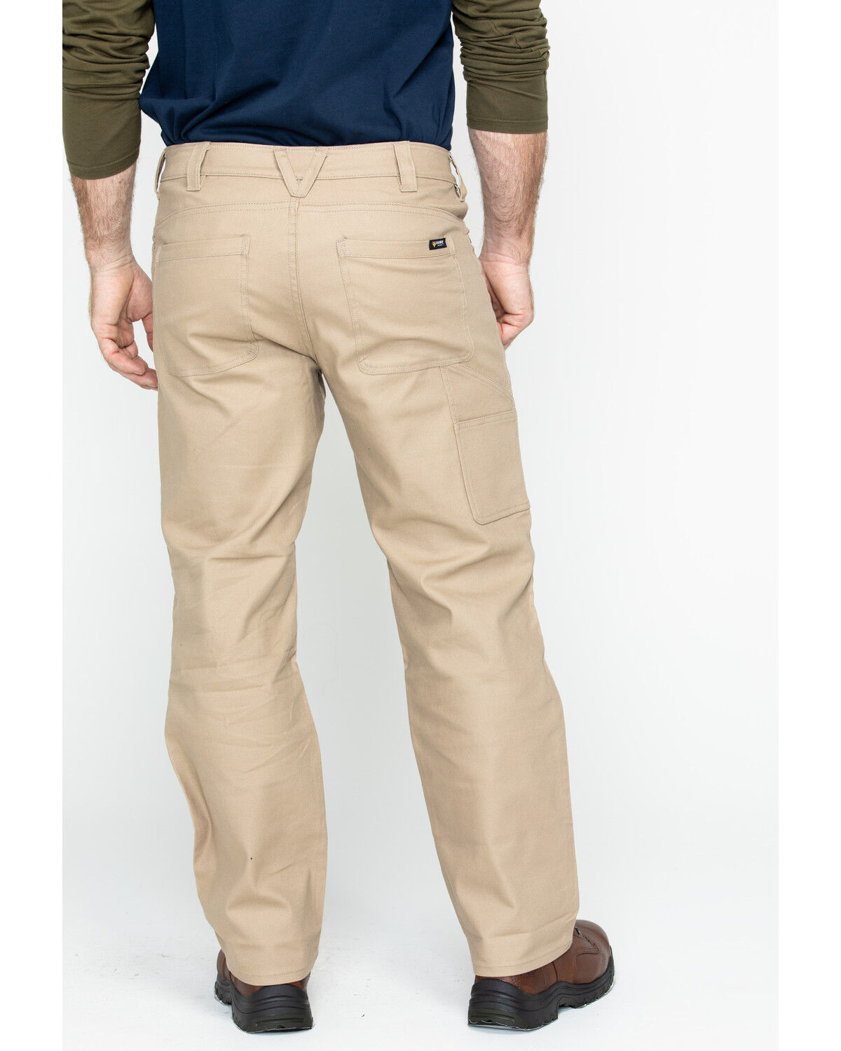 Image #2 - Hawx Men's Stretch Canvas Utility Work Pants - Big, Beige/khaki, hi-res