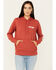 Image #1 - Wrangler Retro Women's Logo Pullover Hoodie , Red, hi-res
