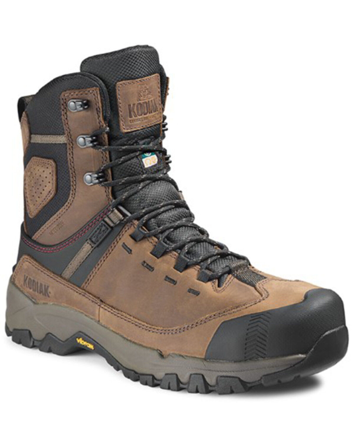 Image #1 - Kodiak Men's Quest Bound 8" Lace-Up Waterproof Work Boots - Composite Toe, Brown, hi-res