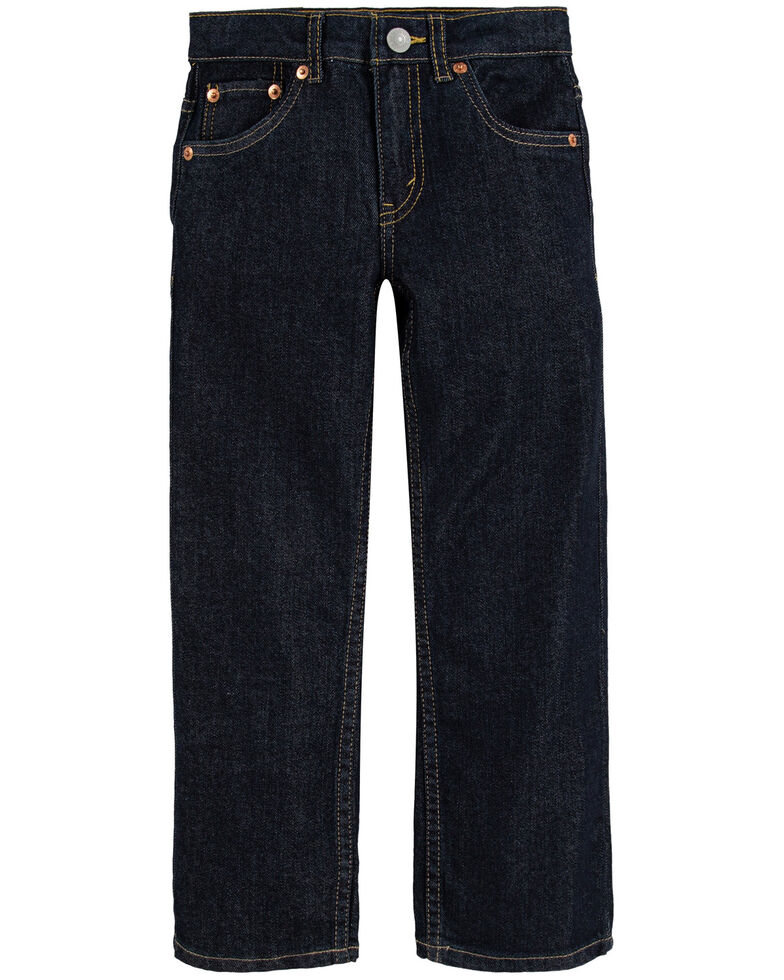 Levi's Boys' 514 Dark Rinse Tumble Straight Leg Jeans , Dark Blue, hi-res
