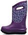 Image #3 - Bogs Girls' Neo-Classic Joyful Jungle Rubber Boots - Round Toe, Purple, hi-res