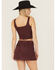 Image #4 - Shyanne Women's Faux Suede Lace Corset Top, Brown, hi-res
