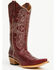 Image #1 - Circle G Women's Spiral Embroidered Tall Western Boots - Snip Toe, Wine, hi-res
