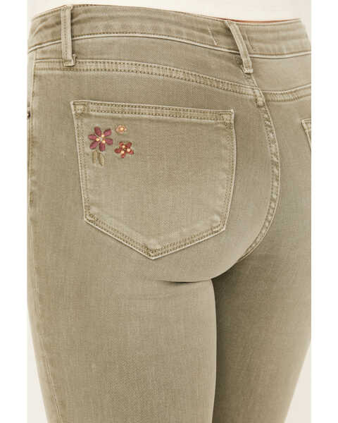 Image #4 - Driftwood Women's Tweddle Dum Roxy Cropped Jeans, Olive, hi-res