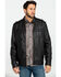 Image #1 - Cody James Men's Backwoods Distressed Faux Leather Moto Jacket , , hi-res