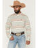 Image #1 - Cody James Men's Harlan Striped Print Long Sleeve Button-Down Western Shirt, Multi, hi-res