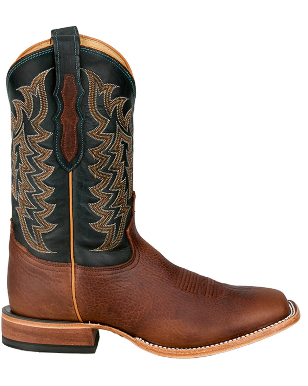 Image #2 - Tony Lama Men's Alfredo Exotic Bison Western Boots - Broad Square Toe, Brown, hi-res