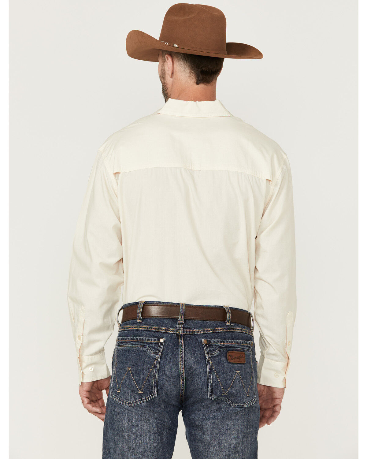 Image #4 - Resistol Men's Long Sleeve Button Down Western Shirt, Off White, hi-res