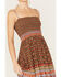 Image #3 - Shyanne Women's Border Print Smocked Maxi Dress, Brown, hi-res
