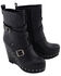 Image #10 - Milwaukee Leather Women's Triple Strap Wedge Boots - Round Toe, Black, hi-res