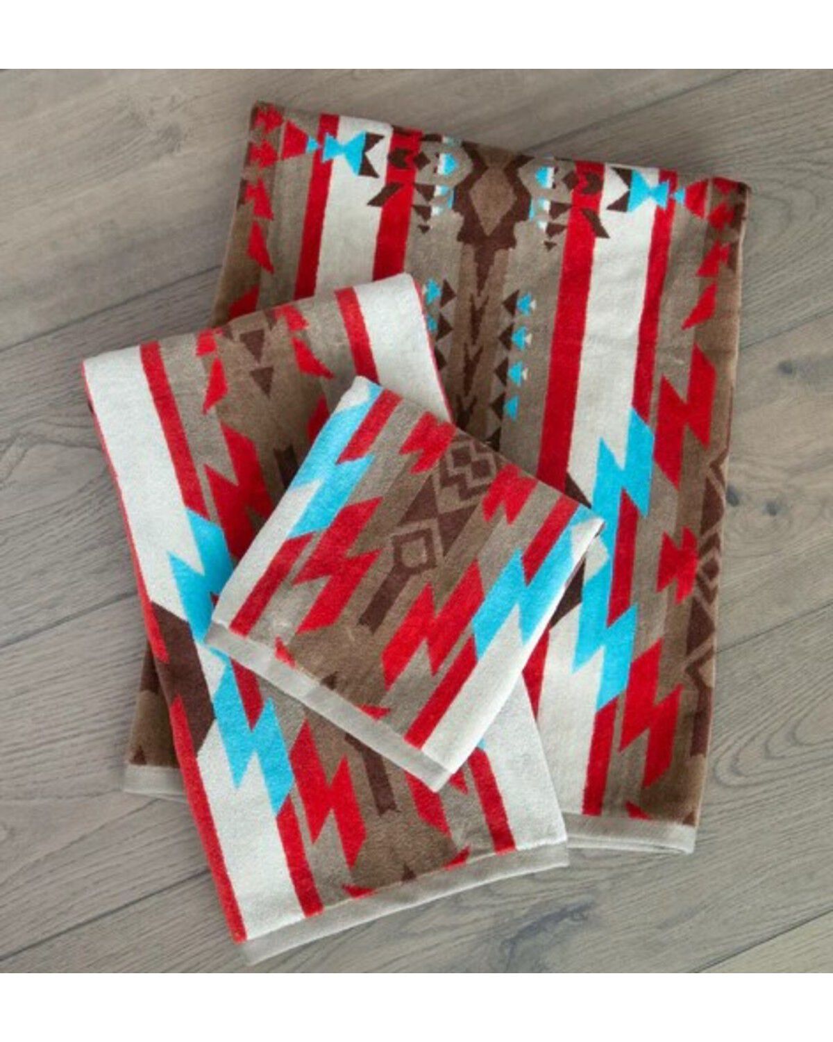 Image #1 - Carstens Home Ojo Caliente Southwestern Print Towel Set - 3 Piece, Multi, hi-res