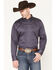Image #1 - Wrangler X Cody Johnson Men's Horse Print Long Sleeve Button-Down Western Shirt, Navy, hi-res
