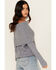 Image #2 - Shyanne Women's Off The Shoulder Cable Knit Sweater, Slate, hi-res