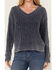 Image #4 - Cleo + Wolf Women's Clark Acid Wash Cable Knit Sweater, Blue, hi-res