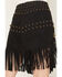 Image #4 - Fornia Women's Faux Suede Fringe Concho Mini Skirt, Black, hi-res