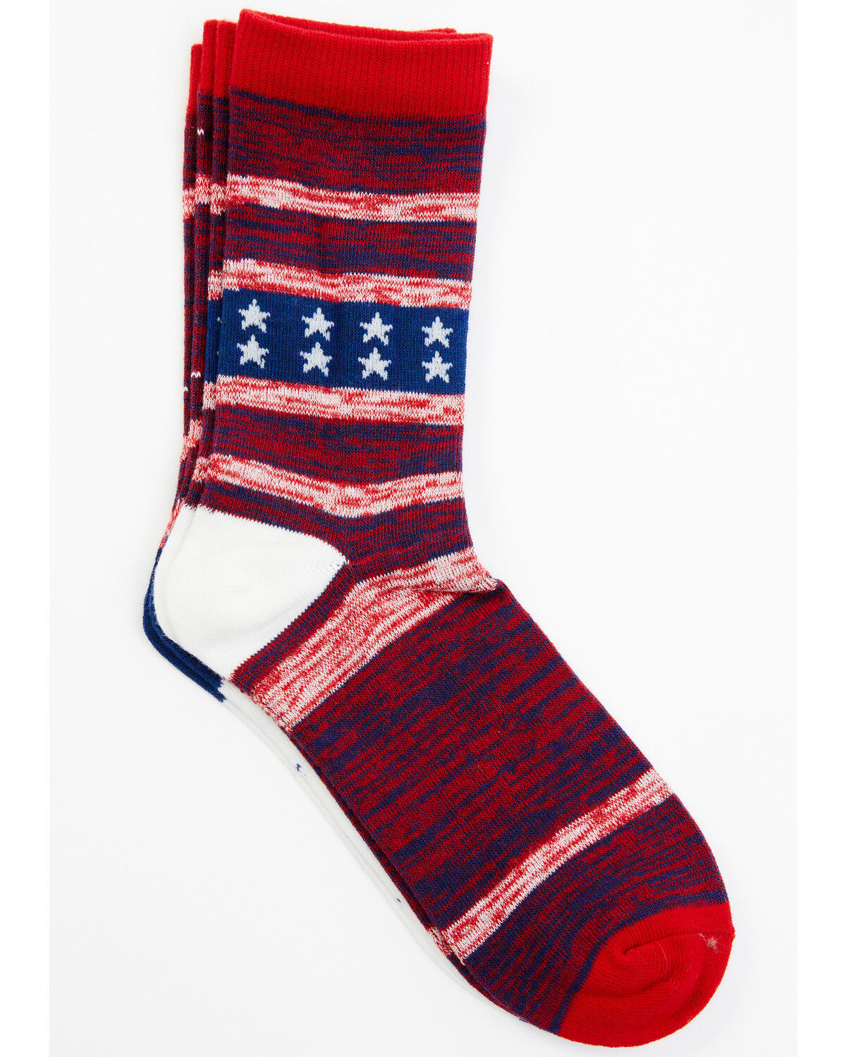 Image #2 - Shyanne Women's Stars & Stripes Crew Socks - 2-Pack, Red/white/blue, hi-res