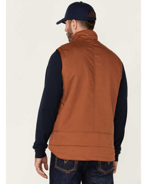 Ariat Men's Rebar Duracanvas Zip-Front Sherpa Work Vest , Brown, hi-res