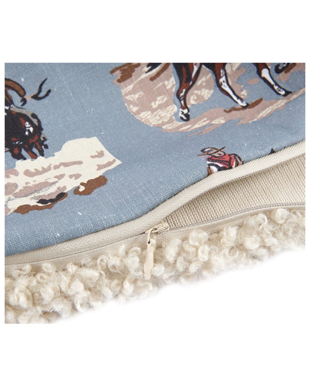 Image #2 - HiEnd Accents Settler Teddy-Backed Pillow, Blue, hi-res