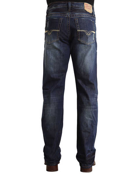 Image #1 - Stetson Modern Fit "V" Stitched Jeans - Big & Tall, Dark Stone, hi-res