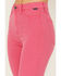 Image #2 - Cello Women's High Rise Stretch Super Flare Jeans , Pink, hi-res
