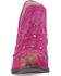 Image #3 - Circle G Women's Fringe Studded Roughout Booties - Medium Toe , Pink, hi-res