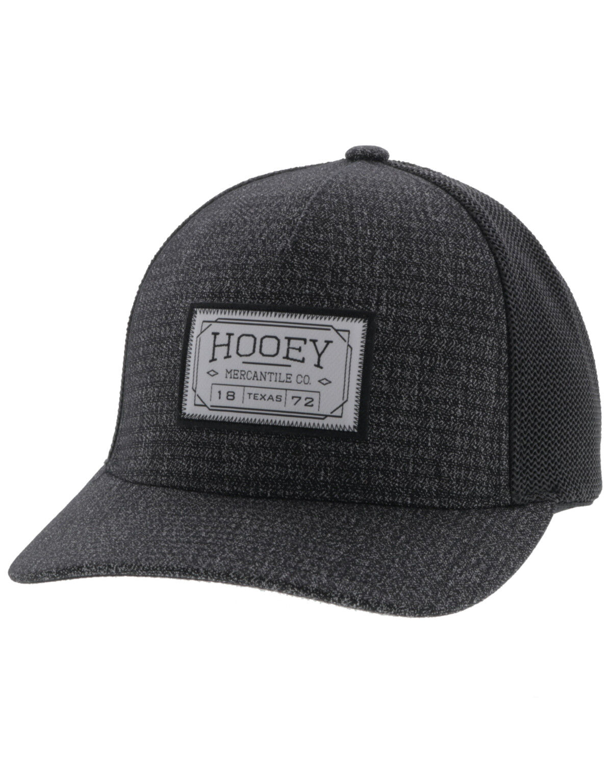 Image #1 - Hooey Men's Doc FlexFit Trucker Cap, Charcoal, hi-res