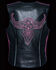 Image #2 - Milwaukee Leather Women's Phoenix Stud Embroidered Snap Front Vest - 3X, Pink/black, hi-res