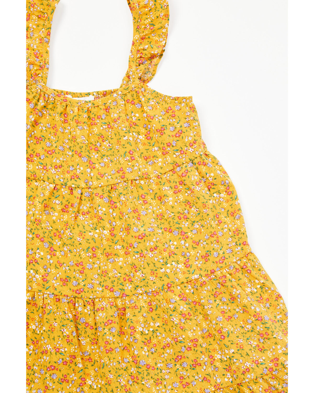 Image #2 - Yura Toddler Girls' Floral Print Sleeveless Dress, Mustard, hi-res
