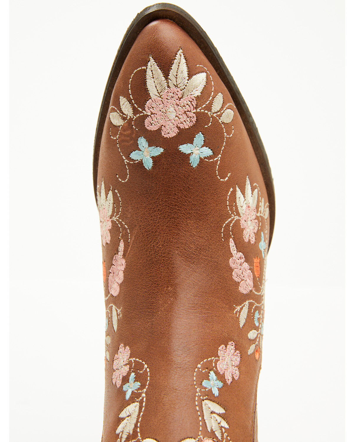 Image #6 - Shyanne Women's Didi Floral Booties - Round Toe, Brown, hi-res