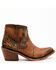 Image #2 - Liberty Black Women's Mosil Faux Snake Zipper Western Fashion Booties - Round Toe , Brown, hi-res