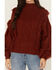 Image #3 - Rock & Roll Denim Women's Fringe Cable Knit Sweater, Rust Copper, hi-res