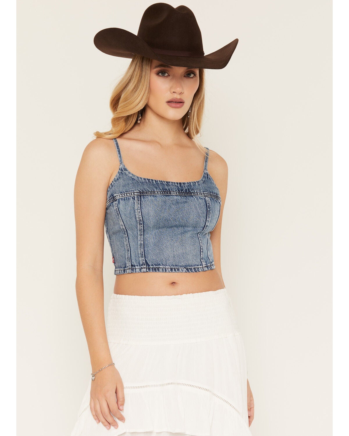 Image #1 - Levi's Women's Jadine Denim Cami Tank, Medium Wash, hi-res