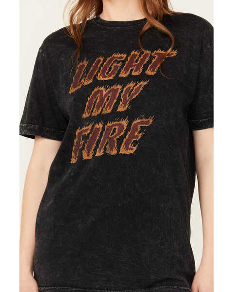 Image #3 - American Highway Women's Light My Fire Rhinestone Short Sleeve Graphic Tee, Black, hi-res