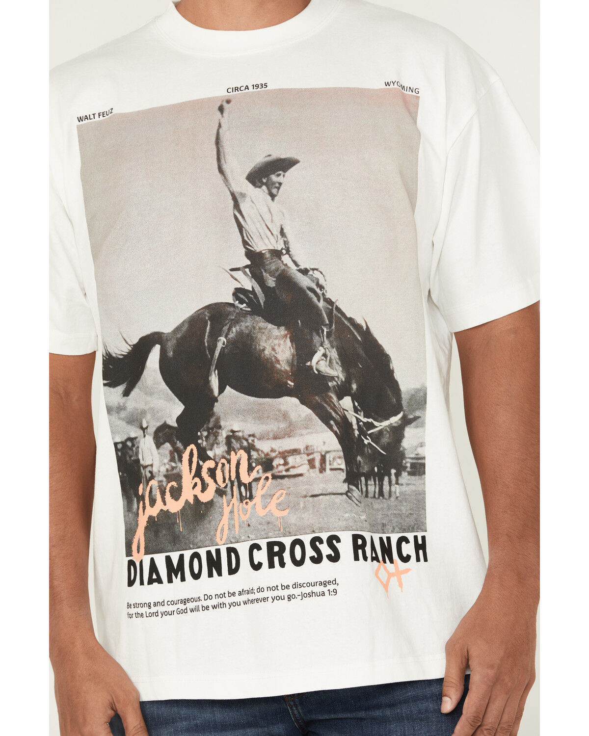 Image #3 - Diamond Cross Ranch Men's Graffiti Short Sleeve Graphic T-Shirt, White, hi-res