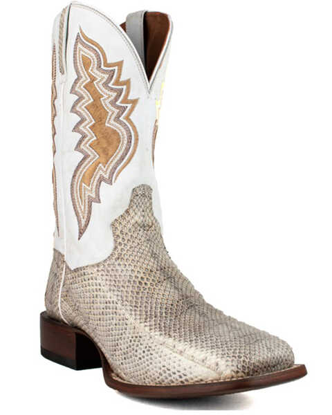 Dan Post Men's Exotic Water Snake Western Boots - Broad Square Toe, Natural, hi-res
