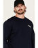 Image #3 - Wrangler Men's FR Skull Logo Long Sleeve Work Shirt, Navy, hi-res