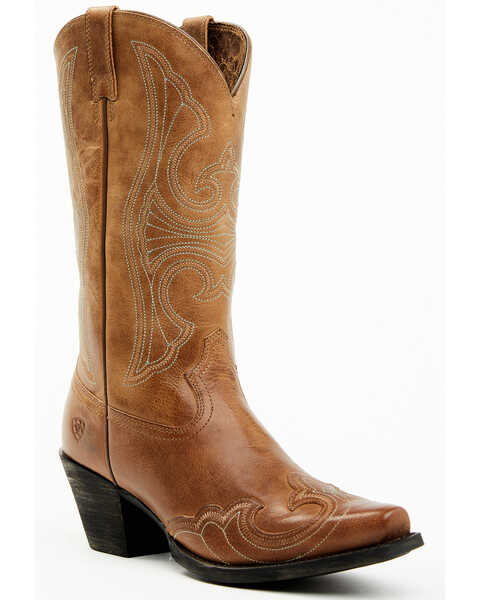 Ariat Round Up Sandstorm Cowgirl Boots - Snip Toe, Brown, hi-res
