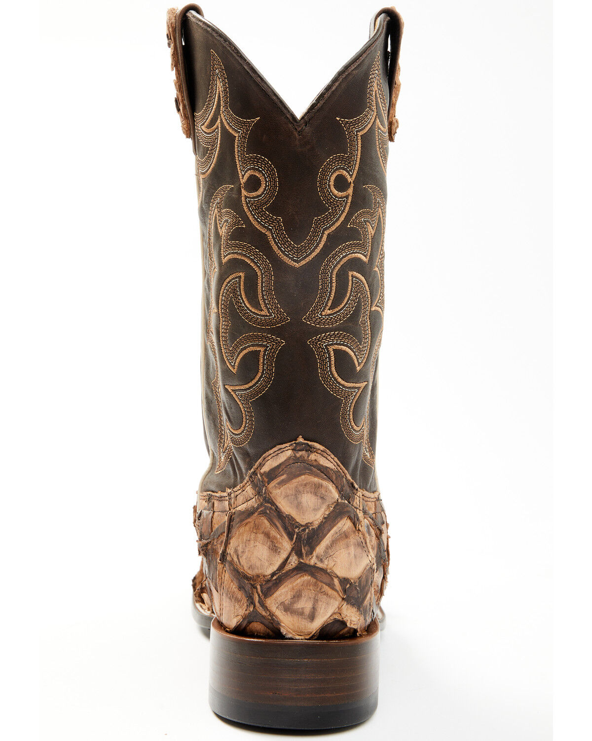 Image #5 - Cody James Men's Exotic Pirarucu Western Boots - Broad Square Toe, Chocolate, hi-res