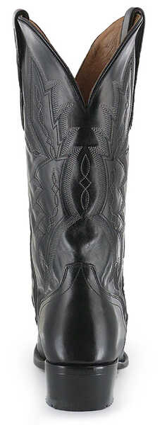 Image #7 - El Dorado Men's Handmade Vanquished Calf Western Boots - Square Toe, Black, hi-res