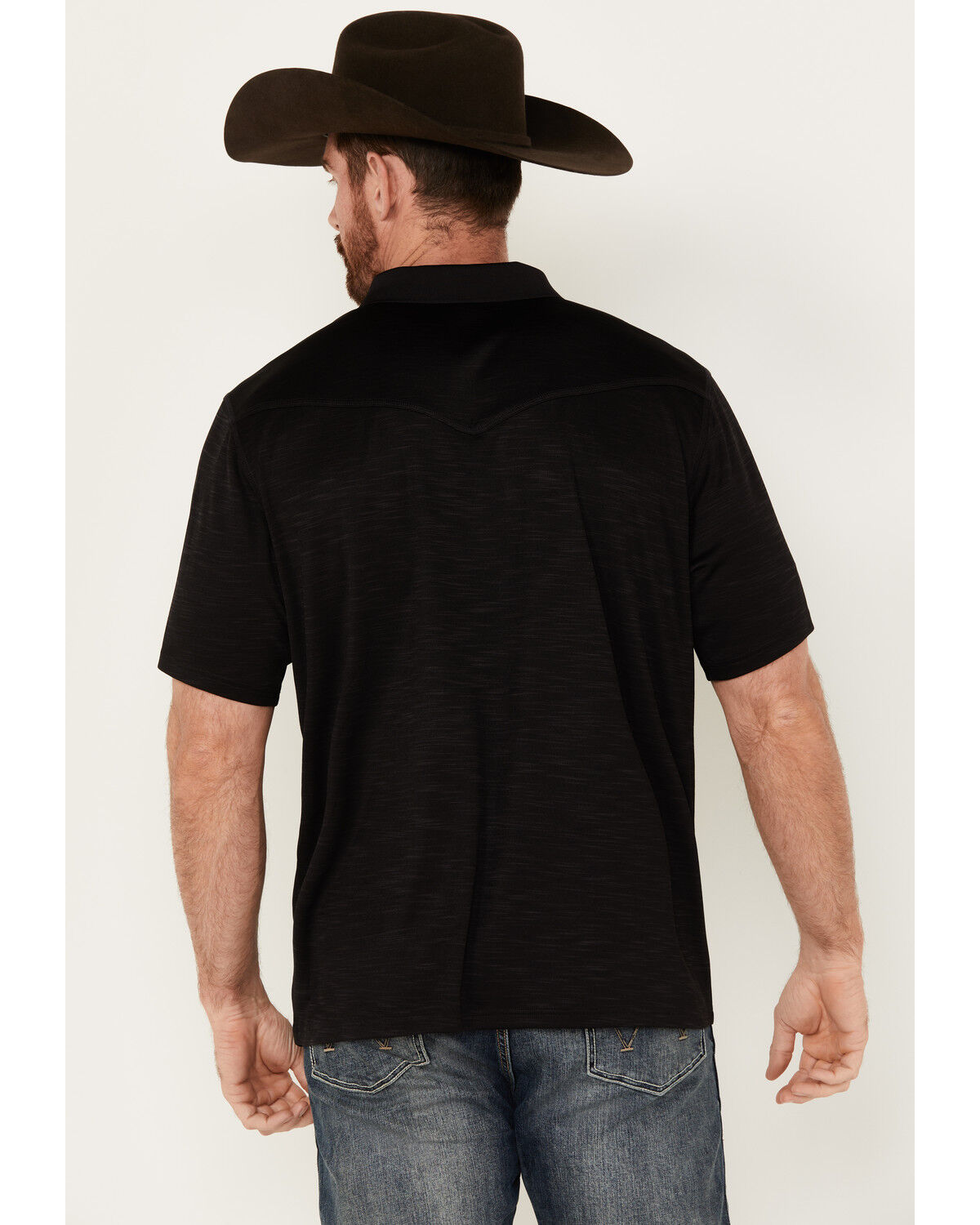 Image #4 - RANK 45® Men's Solid Tech Polo, Black, hi-res