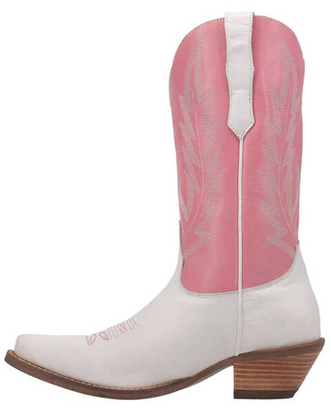 Image #3 - Dingo Women's Hold Yer Horses Vintage Western Boots - Snip Toe , Pink, hi-res
