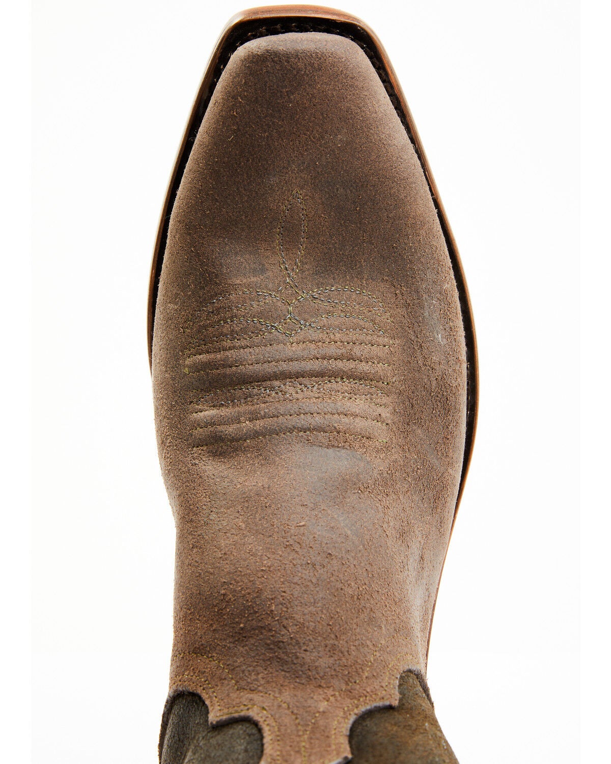 Image #6 - Lucchese Men's Distressed Shell Cowhide Western Boots - Snip Toe, Beige/khaki, hi-res