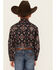 Image #4 - Roper Boys' Southwestern Stripe Print Long Sleeve Snap Western Shirt, Black, hi-res