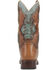 Image #5 - Dan Post Women's Darby Western Boots - Broad Square Toe, Tan/turquoise, hi-res