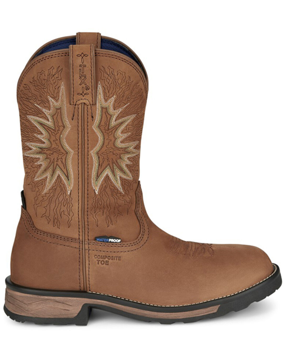 Image #2 - Tony Lama Men's Boom Saddle Cowhide Pull On Western Work Boots - Composite Toe, Tan, hi-res