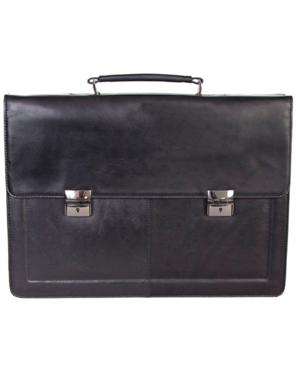Image #1 - Scully Men's Brief Case, Black, hi-res