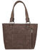 Montana West Women's Floral Embroidered Collection Concealed Carry Tote Handbag, Coffee, hi-res