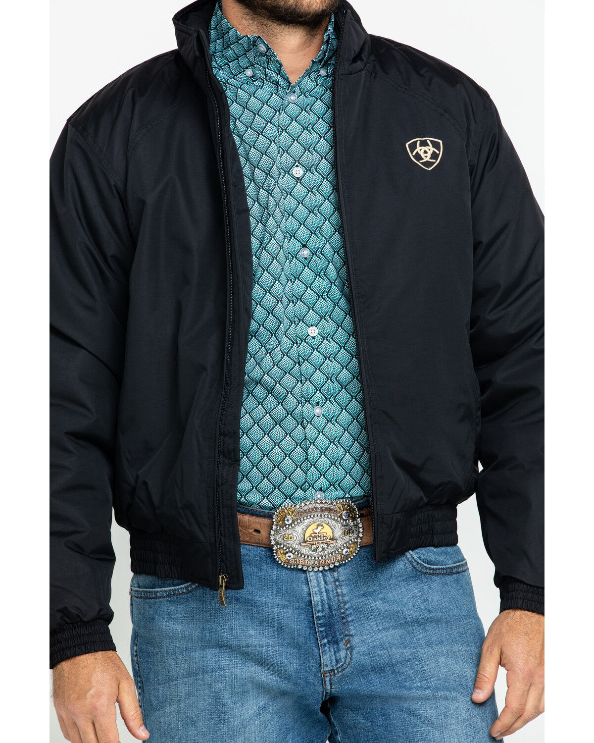 Image #7 - Ariat Men's Team Logo Jacket, Black, hi-res