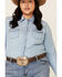 Ariat Women's Indigo R.E.A.L. Fierce Long Sleeve Shirt - Plus, Blue, hi-res