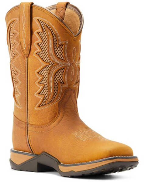 Image #1 - Ariat Women's Anthem VentTEK Waterproof Western Boots - Broad Square Toe, Brown, hi-res